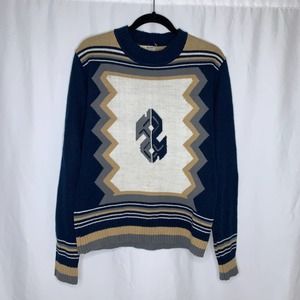 Banff VTG Men's Knit Sweater Crewneck Blue Pullover